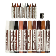 Маркер Geko за ретуширане на мебели комплект 21 бр., черен, сив, бял, махагон, клен, дъб, череша, орех, печена сиена, кестен - product - 040 HBM1440