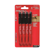 Маркер Milwaukee специализиран за бетон, метал, дърво и пластмаса 4 бр., черен, Inkzall - product - 040 MLA1324