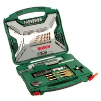 Комплект битове Bosch със свредла  1/4", 100 бр., X-Line Titanium
