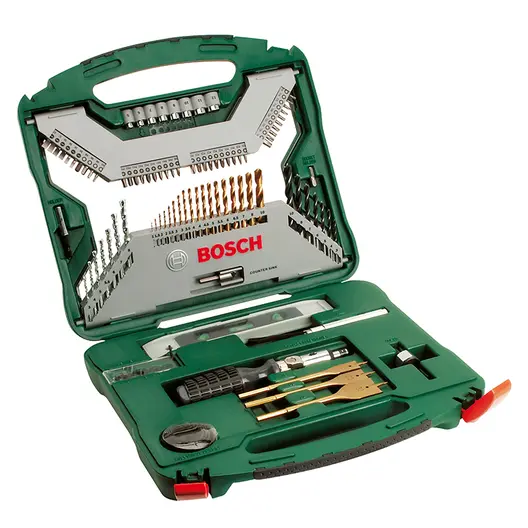Комплект битове Bosch със свредла  1/4", 100 бр., X-Line Titanium