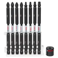 Комплект битове Bosch двустранни с магнитен държач  1/4", 110 мм, 9 бр., Impact Control Multi Construction