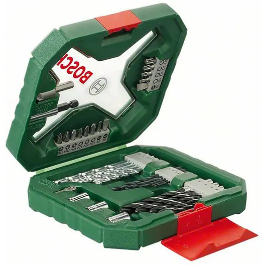 Комплект битове Bosch със свредла  1/4", 34 бр., X-Line