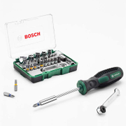 Отвертка Bosch със сменяеми накрайници магнитна, с тресчотка комплект 27 бр. - product - 041 BSH1094