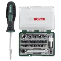 Магнитна отвертка-държач Bosch с тресчотка и сменяеми накрайници  27 бр.
