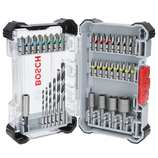 Комплект битове Bosch със свредла  35 бр., Extra Hard