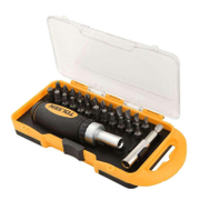 Отвертка Tolsen със сменяеми накрайници магнитна, с тресчотка комплект 26 бр. - product - 041 ERB 836