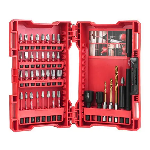 Комплект битове Milwaukee с магнитен държач  40 бр., Shockwave Impact Duty