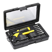 Отвертка Stanley със сменяеми накрайници магнитна, с тресчотка комплект 38 бр., 0-63-038 - product - 041 STY 374