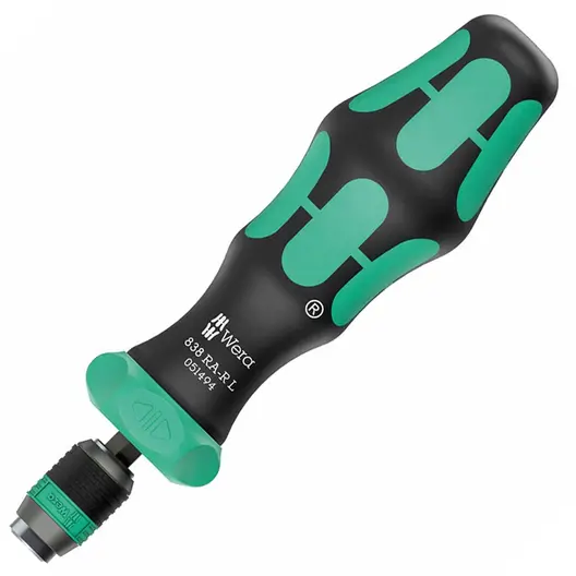 Магнитна отвертка-държач Wera с тресчотка  1/4" x 140 мм, Kraftform Kompakt 838 RA-R L