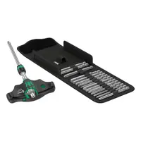 Отвертка-държач с тресчотка Wera комплект с битове  17 бр., Kraftform Kompakt 400 RA Set 1