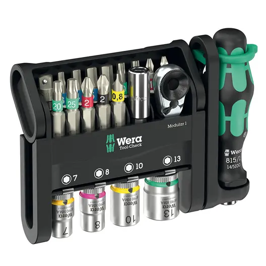 Комплект битове Wera с ръчни инструменти  21 бр., Tool-Check Modular 1