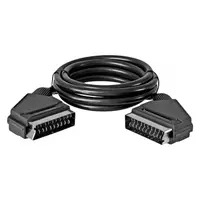 Кабел SCART за аудио- и видеосигнал  1.5 м, SCART/m to SCART/m, Cu, черен
