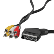 Кабел SCART/RCA за аудио- и видеосигнал  SCART/m to 6xRCA/m, Cu, черен - product - 042 ROE 300