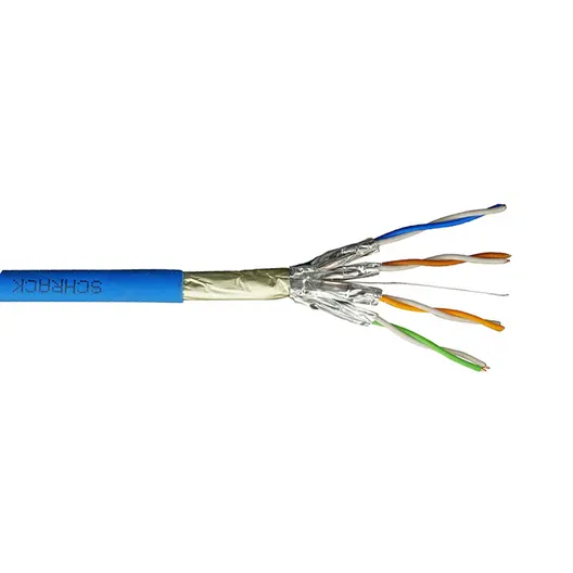 Кабел F/FTP Schrack Technik за компютърна мрежа Cat.6a  Cu, син