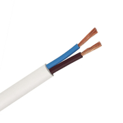 Кабел ШВПС-В / H05VV-F BG за битови и подвижни уреди  Cu, 2x1.50 мм2, бял - product - 042 TKB 117