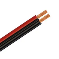 Кабел ШВПЛ-А / H03VH-H инсталационен  Cu, 2x1.50 мм2, черно/червено