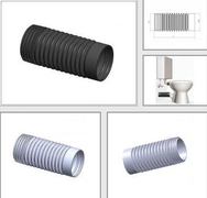 Маншон за тоалетна чиния Mario 10 гофриран за мръсна вода  ф 110/100х370 мм - product - 044 MRO 062