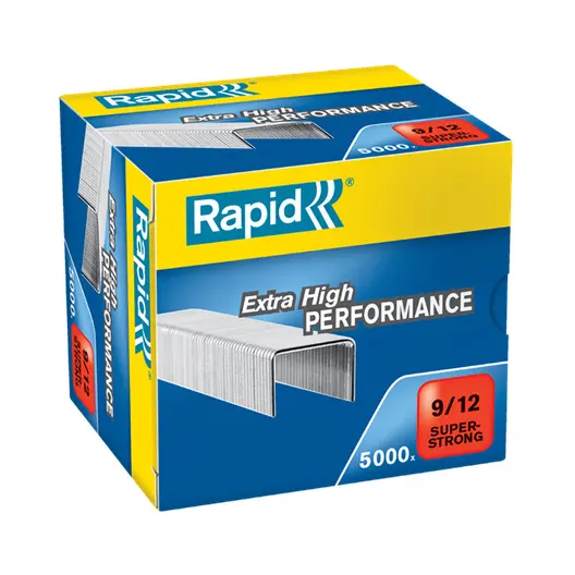 Скоби Rapid за телбод  тип 9/12, 12 мм, поцинкована стомана, 5000 бр.