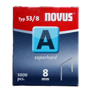 Скоби за такери Novus супер твърди  тип A53, 11.3x0.75x8 мм, 5000 бр. - product - 045 SNL 074