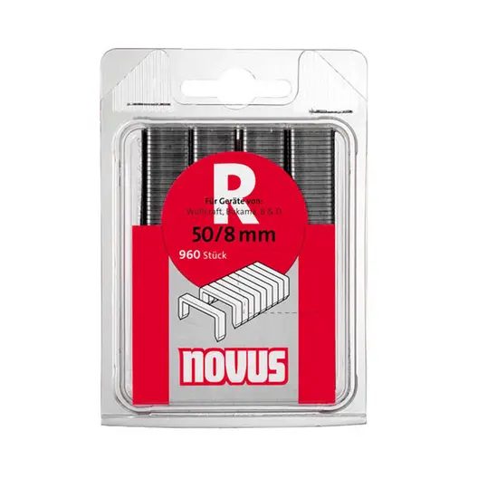 Скоби за такери Novus  тип R50, 12.5x1.25x8 мм, 960 бр.