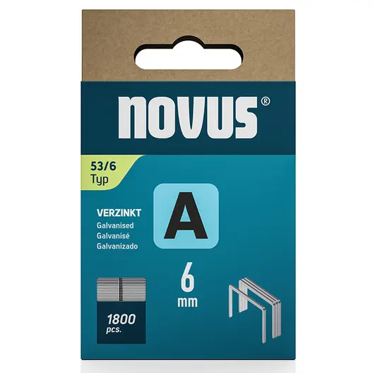 Скоби за такери Novus  тип A53, 11.3x0.75x6 мм, 1800 бр.