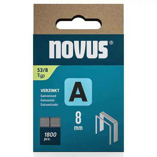 Скоби за такери Novus  тип A53, 11.3x0.75x8 мм, 1800 бр.