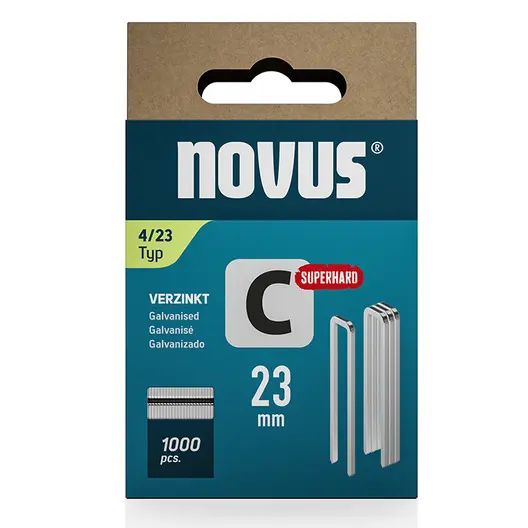 Скоби за такери Novus  тип C4, 6.1x1.1x23 мм, 1000 бр.