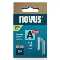 Скоби за такери Novus супер твърди  тип A53, 11.3x0.75x14 мм, 800 бр.