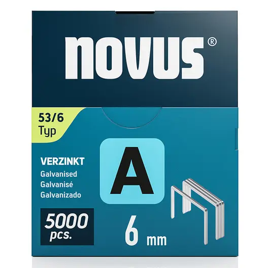 Скоби за такери Novus  тип A53, 11.3x0.75x6 мм, 5000 бр.