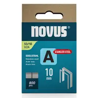 Скоби за такери Novus  тип A53, 11.3x0.75x10 мм, неръждаема стомана, 800 бр.