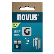 Скоби за такери Novus  тип G11, 10.6x1.25x14 мм, поцинкована стомана, 600 бр. - product - 045 SNL 254