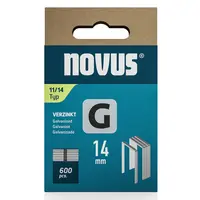 Скоби за такери Novus  тип G11, 10.6x1.25x14 мм, поцинкована стомана, 600 бр.