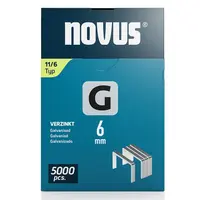 Скоби за такери Novus  тип G11, 10.6x1.25x6 мм, поцинкована стомана, 5000 бр.
