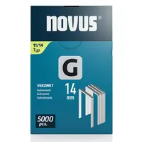 Скоби за такери Novus  тип G11, 10.6x1.25x14 мм, поцинкована стомана, 5000 бр.