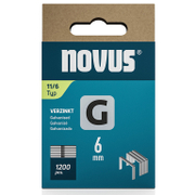 Скоби за такери Novus  тип G11, 10.6x1.25x6 мм, поцинкована стомана, 1200 бр. - product - 045 SNL 250