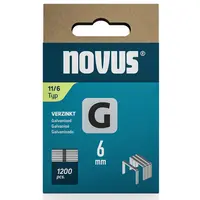 Скоби за такери Novus  тип G11, 10.6x1.25x6 мм, поцинкована стомана, 1200 бр.