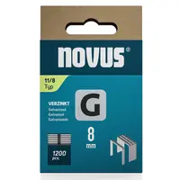 Скоби за такери Novus  тип G11, 10.6x1.25x8 мм, поцинкована стомана, 1200 бр.