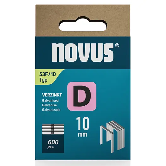 Скоби за такери Novus  тип D53F, 11.3x1.25x10 мм, 600 бр.