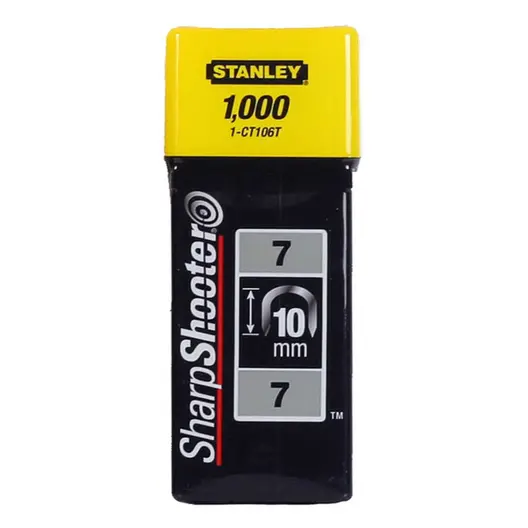 Скоби за такери Stanley за кабели  тип 7, 6x10 мм, 1000 бр., 1-CT106T