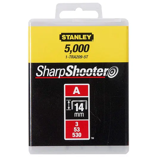 Скоби за такери Stanley  тип A53, 11.3x0.75x8 мм, 5000 бр., 1-TRA205-5T