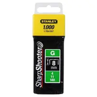 Скоби за такери Stanley  тип G11, 10.6x1.25x8 мм, поцинкована стомана, 1000 бр., 1-TRA705T