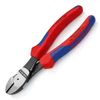 Странични клещи резачки Knipex усилени  с отваряща пружина, 180 мм, 74 12 180