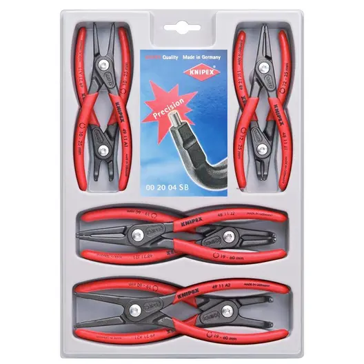 Зегер клещи Knipex комплект  8 бр., 00 20 04 SB
