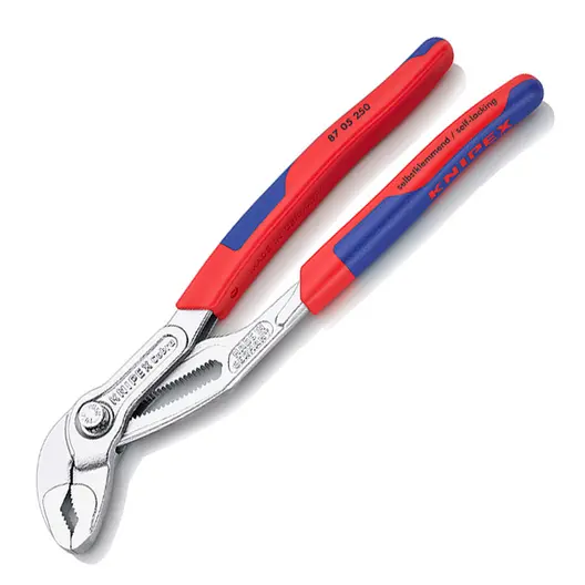 Водопроводни клещи Knipex  с бутон и шарнирен реглаж, 2 ", 50 мм, 250 мм, Cobra