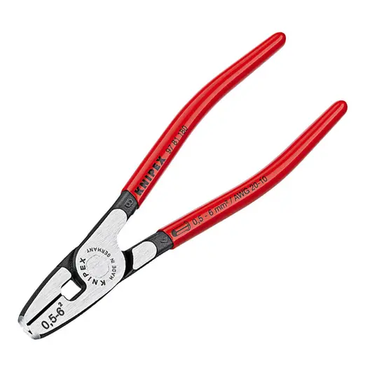 Кербовъчни клещи Knipex за кабелни накрайници  0.5-6 мм2, 180 мм, 97 81 180