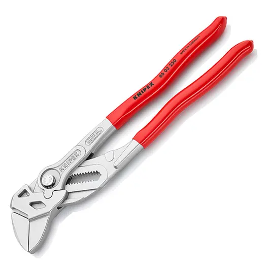 Клещи гаечен ключ Knipex  1 3/4 ", 52 мм, с бутон и шарнирен реглаж, 250 мм, 86 03 250 SB