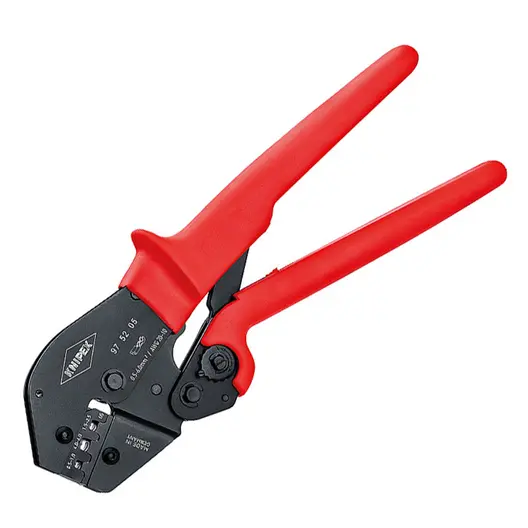 Кербовъчни клещи Knipex за неизолирани плоски кабелни обувки  0.5-6 мм2, 250 мм, 97 52 05 SB