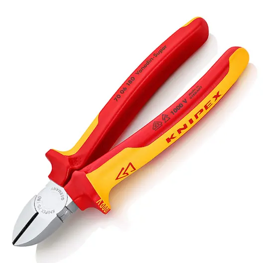Странични клещи резачки Knipex с изолация  180 мм, 70 06 180 SB
