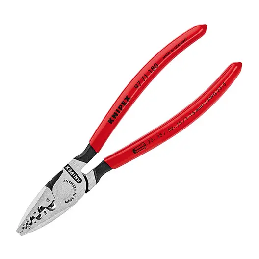 Кербовъчни клещи Knipex за кабелни накрайници  0.25-16 мм2, 180 мм, 97 71 180 SB