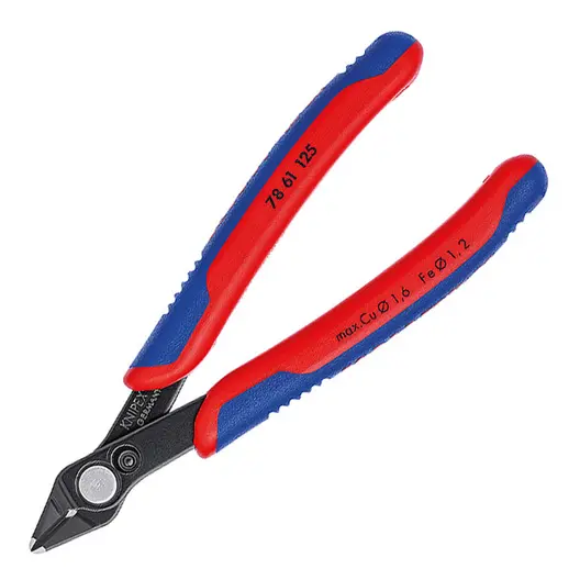 Странични клещи резачки Knipex за електроника  с отваряща пружина, 125 мм, Super Knips